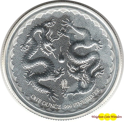 2018 Niue 1oz Silver Coin - Double Dragon